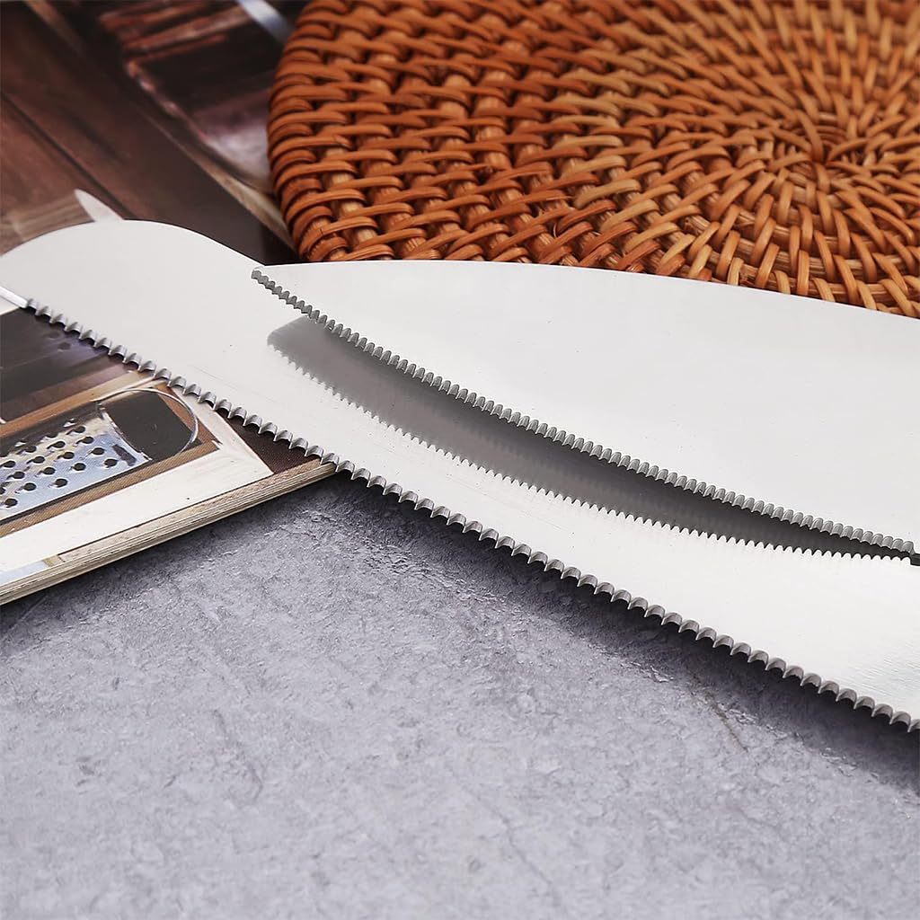HASTHIP Cake Cutting Knife Set with Twine and Packing Box, Elegant Stainless Steel Cake Knife and Cake Server Set, Wedding Cake Knife for Engagement, Anniversary, Birthday, Party, Prom HASTHIP Cake Cutting Knife Set with Twine and Packing Box, Elegant Stainless Steel Cake Knife and Cake Server Set, Wedding Cake Knife for Engagement, Anniversary, Birthday, Party, Prom